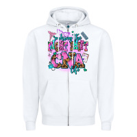 White rocking the night shift cna life Zipper Hoodie - AdoDesignShop
