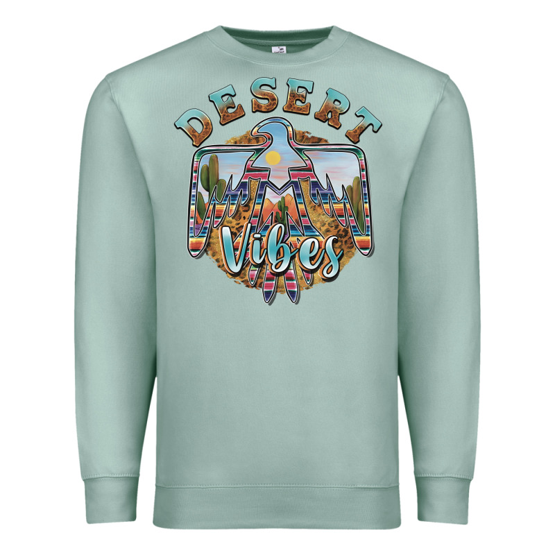 Desert Vibes Thunderbird Premium Sweatshirt by BarkalooDesign | Teevron