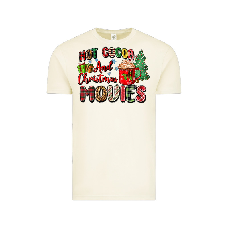 Hot Cocoa And Christmas Movies Vintage Tee by Zillion Design Studio | Teevron