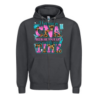 Smoke i became a cna because your life is worth my time Zipper Hoodie - AdoDesignShop