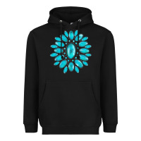 Black turqoise gemstone Heavyweight Hoodie - AdoDesignShop
