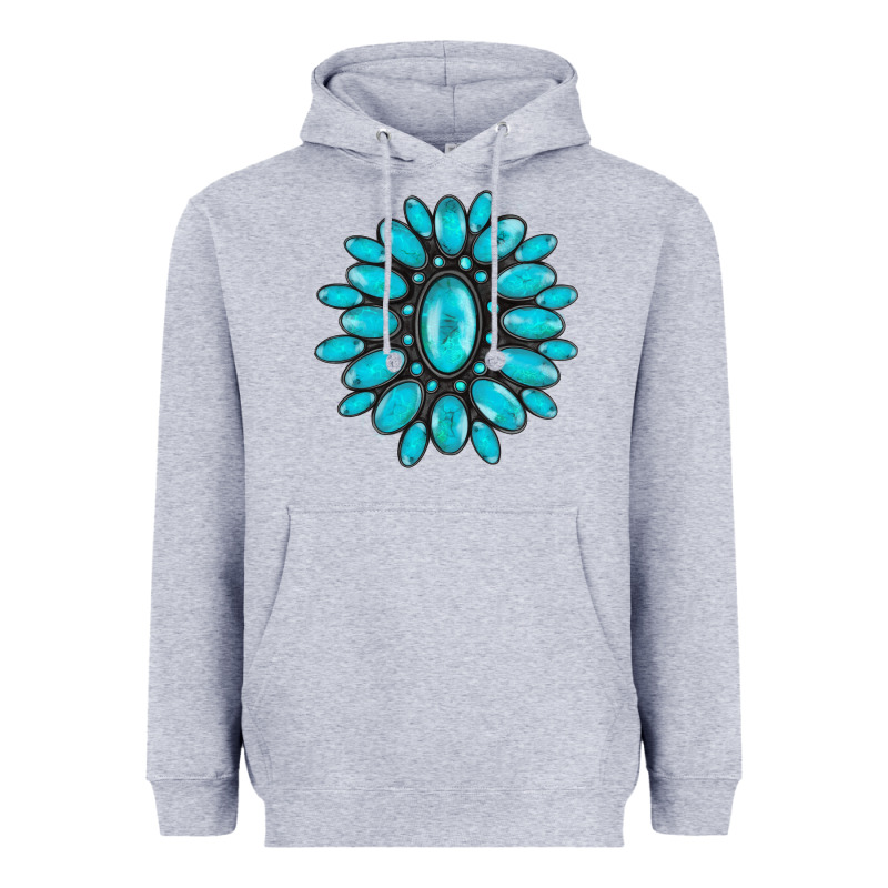 Turqoise Gemstone Heavyweight Hoodie by AdoDesignShop | Teevron