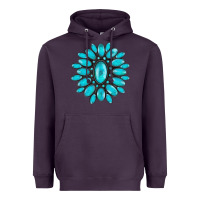 Plum turqoise gemstone Heavyweight Hoodie - AdoDesignShop