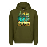 Army Green camping caravan home Premium Hoodie - NancyCooperArtShop