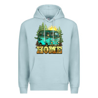 Blue Mist camping caravan home Premium Hoodie - NancyCooperArtShop