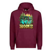 Burgundy camping caravan home Premium Hoodie - NancyCooperArtShop
