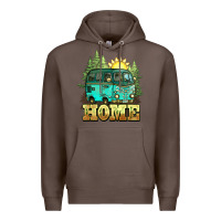 Coffee camping caravan home Premium Hoodie - NancyCooperArtShop