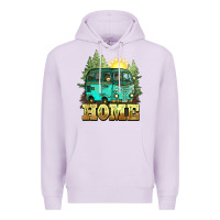 Lilac camping caravan home Premium Hoodie - NancyCooperArtShop