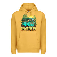 Mustard camping caravan home Premium Hoodie - NancyCooperArtShop