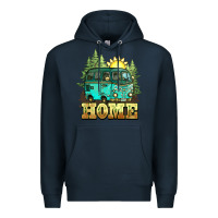 Navy camping caravan home Premium Hoodie - NancyCooperArtShop