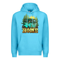 Ocean Blue camping caravan home Premium Hoodie - NancyCooperArtShop