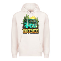Pale Pink camping caravan home Premium Hoodie - NancyCooperArtShop