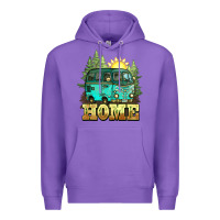Purple camping caravan home Premium Hoodie - NancyCooperArtShop