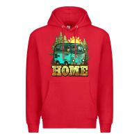 Red camping caravan home Premium Hoodie - NancyCooperArtShop