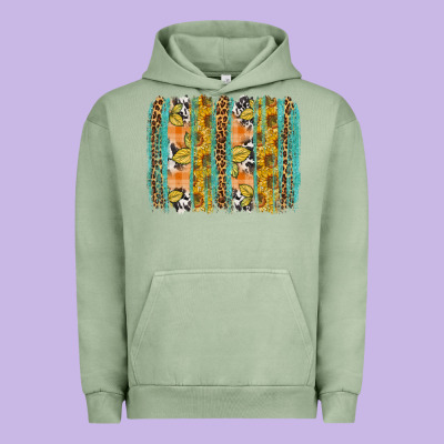 Fall Sunflower Brushstroke Urban Hoodie Designed By Bundleandbundleshop