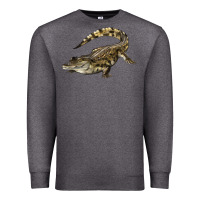 Charcoal Heather crocodile Premium Sweatshirt - LillyAllenDesigns