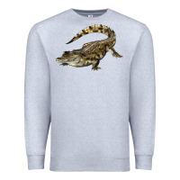 Heather Grey crocodile Premium Sweatshirt - LillyAllenDesigns