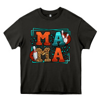 Asphalt Bowling mama leopard frame Mother's Day Heavy Core Tee - LillyAllenDesigns