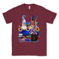 Burgundy 4th of July gnomes truck Classic Tee - CowGirlArtShop