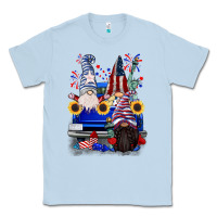 Dusty Blue 4th of July gnomes truck Classic Tee - CowGirlArtShop