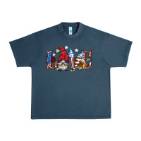 Midnight Navy love 4th july with gnome billie wilder Urban Heavy Tee - texasbilliewilder