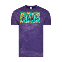 Cloud Purple Turquoise and Daisy Mama Vintage Tee - RanaPortraitStore