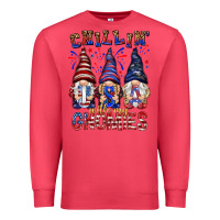 Cardinal Chilling with my gnomies with usa Premium Sweatshirt - NancyCooperArtShop