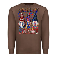 Chestnut Chilling with my gnomies with usa Premium Sweatshirt - NancyCooperArtShop