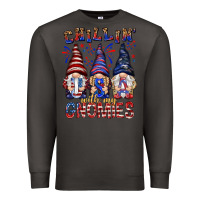 Smoke Chilling with my gnomies with usa Premium Sweatshirt - NancyCooperArtShop