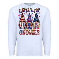 White Chilling with my gnomies with usa Premium Sweatshirt - NancyCooperArtShop