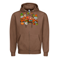 Chestnut fall gnomes truck Zipper Hoodie - AdoDesignShop