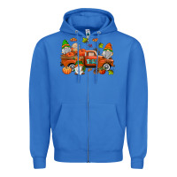 True Royal fall gnomes truck Zipper Hoodie - AdoDesignShop