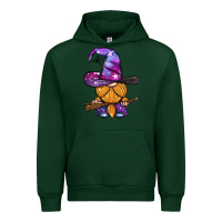Forest Green witch gnome with broom Urban Hoodie - BundleAndBundleShop