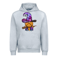Heather Grey witch gnome with broom Urban Hoodie - BundleAndBundleShop