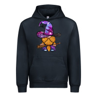 Navy witch gnome with broom Urban Hoodie - BundleAndBundleShop