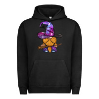 Pigment Black witch gnome with broom Urban Hoodie - BundleAndBundleShop