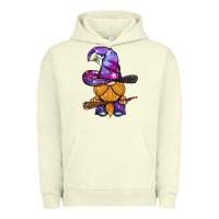 Pigment Pistachio witch gnome with broom Urban Hoodie - BundleAndBundleShop