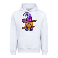 White witch gnome with broom Urban Hoodie - BundleAndBundleShop