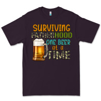 Plum surviving fatherhood one beer at a  time Premium Tee - Artiststas
