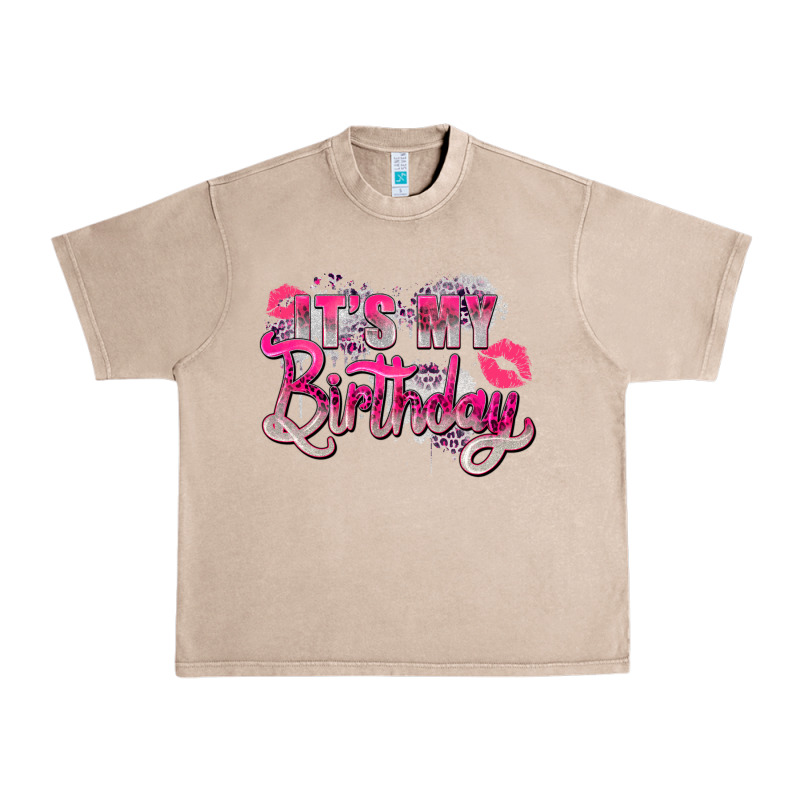 Pink Its My Birthday Urban Heavy Tee by Zillion Design Studio | Teevron