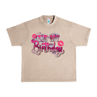 French Oak pink its my birthday Urban Heavy Tee - Zillion Design Studio