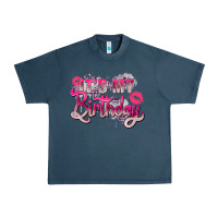 Midnight Navy pink its my birthday Urban Heavy Tee - Zillion Design Studio