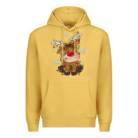 Antique Gold Christmas reindeer Premium Hoodie - MaliasSmallBusiness