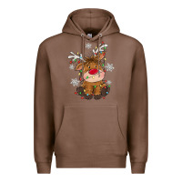 Chestnut Christmas reindeer Premium Hoodie - MaliasSmallBusiness