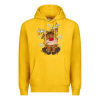 Lemon Christmas reindeer Premium Hoodie - MaliasSmallBusiness