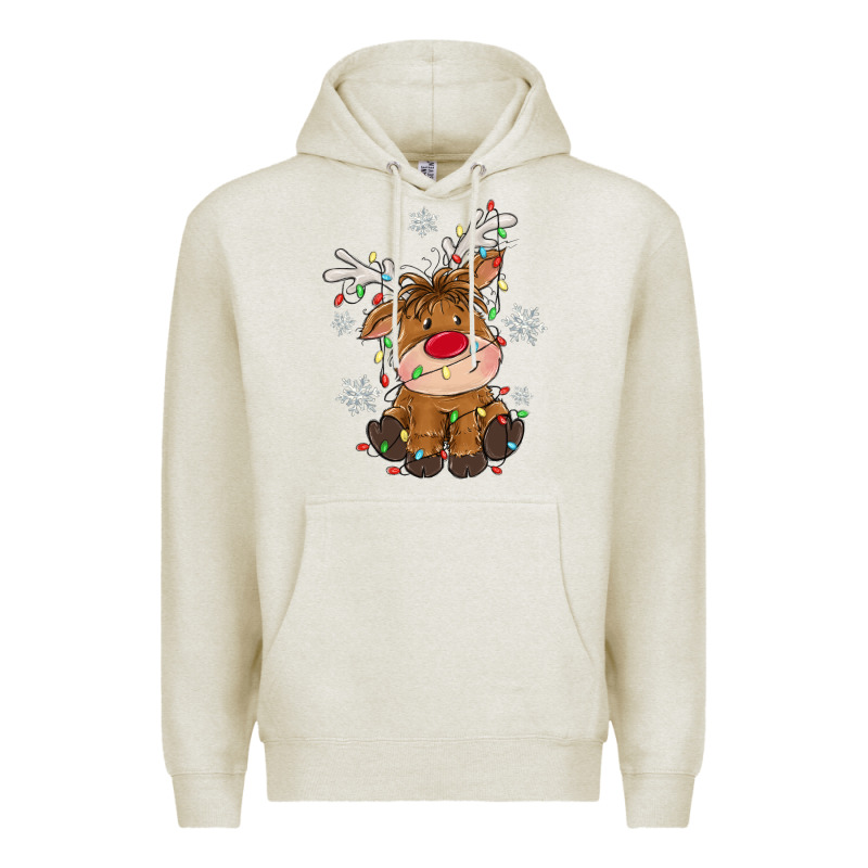 Christmas Reindeer Premium Hoodie by MaliasSmallBusiness | Teevron