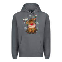 Rock Christmas reindeer Premium Hoodie - MaliasSmallBusiness