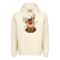 Sandshell Christmas reindeer Premium Hoodie - MaliasSmallBusiness