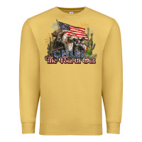 Antique Gold chill the fourth out cows 4th july america Premium Sweatshirt - NancyCooperArtShop