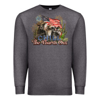 Charcoal Heather chill the fourth out cows 4th july america Premium Sweatshirt - NancyCooperArtShop